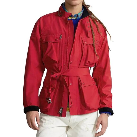 NEW $798 Ralph Lauren RLX Kline Jacket! L or XL RedSeam SealedRaincoat Shell